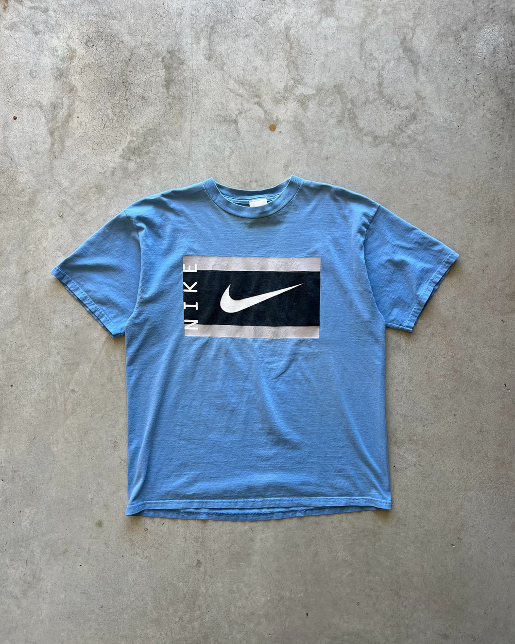 Vintage Nike Blue Spellout T shirt - XL