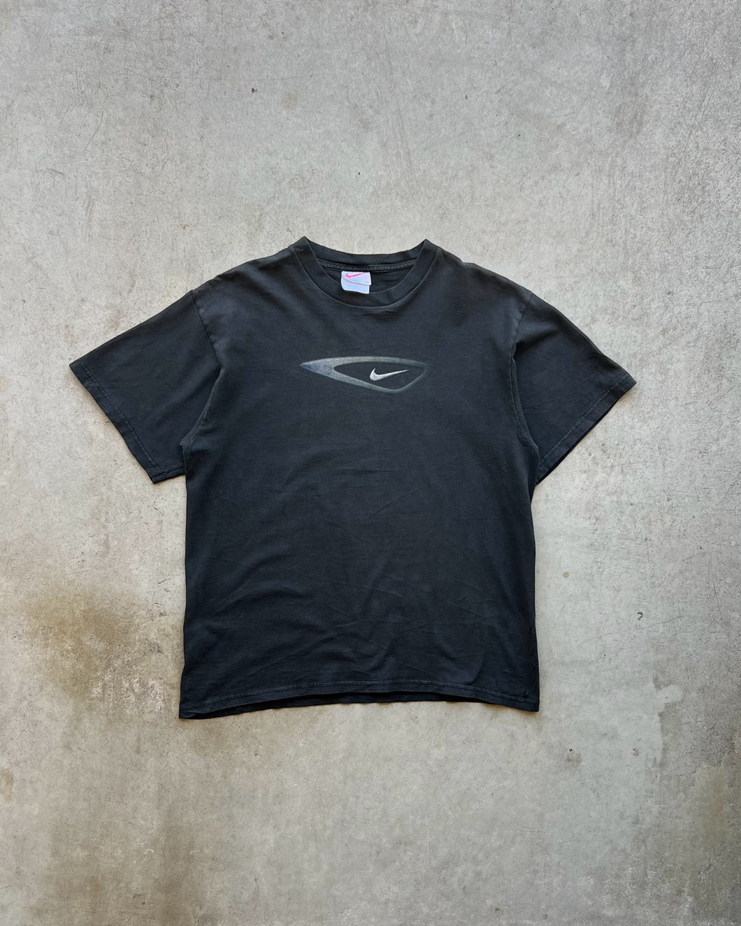 Vintage Black Nike Swoosh Air Faded T shirt - M