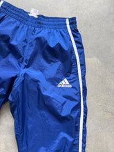 Load image into Gallery viewer, Vintage Blue and Red Adidas stripe Trackies
