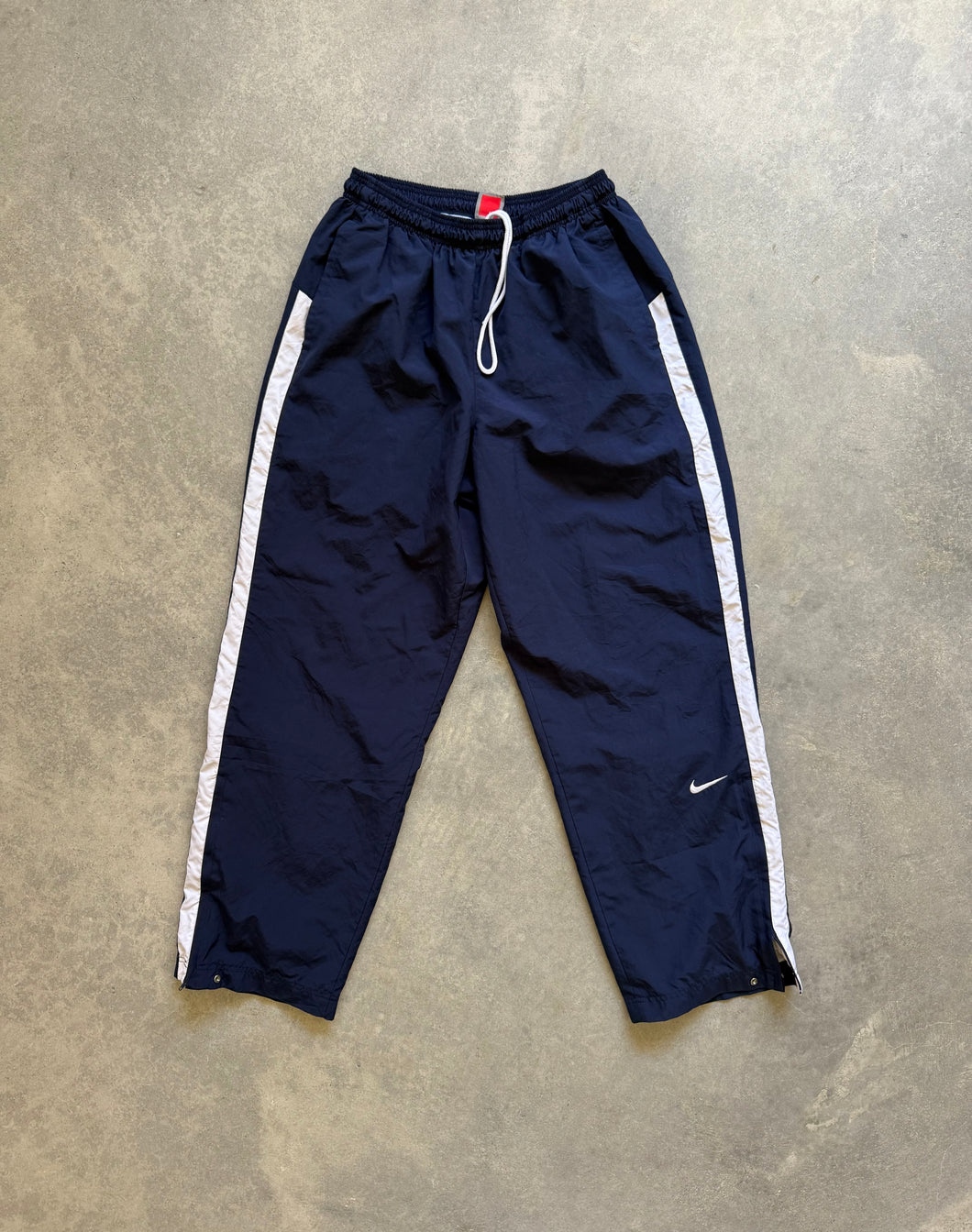 Vintage Nike Navy and White Stripe Trackies