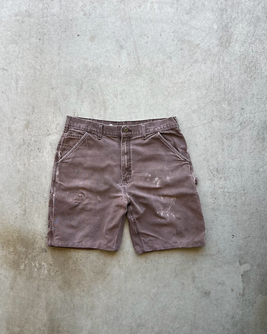 Vintage Brown Carhartt Carpenter Shorts Distressed - 34 Waist